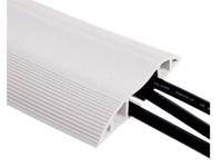 Dataflex Addit Kabelafdekking 150cm Grijs - Rechte Kabelbeschermer met Antislip Randen, Kabelgoot met 3 Grote Aparte Goten, Geschikt voor 6 Kabels van 7mm, Zelfklevende Tape - thumbnail