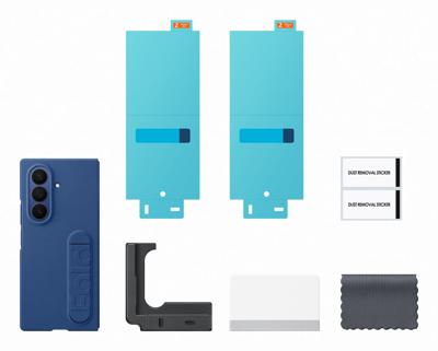 Samsung Silicone Case voor Samsung Galaxy Z Fold7 5G Telefoonhoesje Blauw - thumbnail