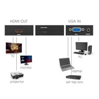 Maxtrack CS40L VGA / HDMI Adapter [1x VGA-bus, Jackplug female 3,5 mm - 1x HDMI-bus] Zwart - thumbnail