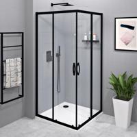 Douchecabine Gelco Sigma Simply Black Vierkant 80x80x190 cm Mat Zwart Gelco - thumbnail