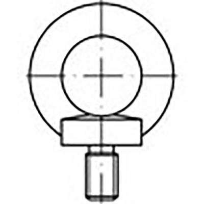 TOOLCRAFT TO-6855678 Ringbouten M6 DIN 580 Staal Verzinkt 25 stuk(s)