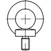 TOOLCRAFT TO-6855678 Ringbouten M6 DIN 580 Staal Verzinkt 25 stuk(s) - thumbnail