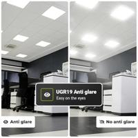 LED Paneel - 60x60 cm - 36 Watt - 4860lm (135lm/W) - 4000K neutraal wit - Boke Driver - Flikkervrij - UGR19 - 7 jaar garantie - thumbnail