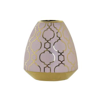 Vaas DKD Home Decor Porselein Roze Gouden Orientaals Verchroomd 16 x 16 x 18 cm Vaas DKD Home Decor Porselein Roze Gouden Orientaals Verchroomd 16 x 16 x 18 cm