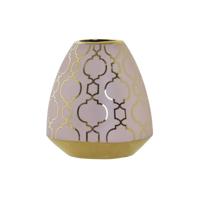 Vaas DKD Home Decor Porselein Roze Gouden Orientaals Verchroomd 16 x 16 x 18 cm - thumbnail