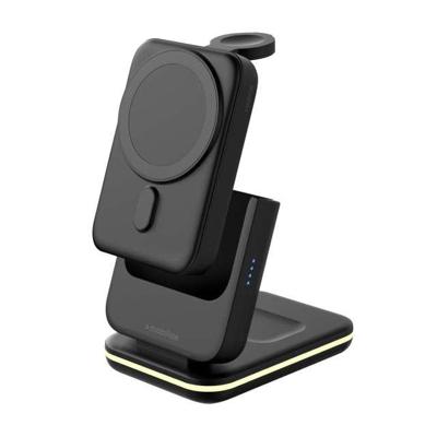 Mobilize 4in1 Wireless Charger Station with Detachable Power Bank 5000mAh Black