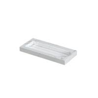 INK Pitch Wastafel Keramische Slab Centraal met Drain en Front en Side Skirts Zonder Kraangat - 1000x450x90 mm - Statuario Glans - thumbnail