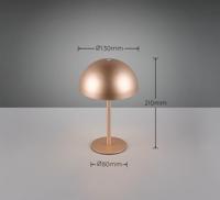 Trio TafellampMunoz koffiebruin Ø 13cm - R54891165 - thumbnail