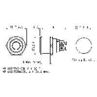 Bulgin MPI002/TERM/GN MPI002/TERM/GN Vandalismebestendige druktoets 24 V/DC 0.05 A 1x uit/(aan) Moment Groen (Ø x l) 22 mm x 31 mm IP66 1 stuk(s) - thumbnail