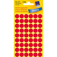 Avery-Zweckform 3141 Etiketten Ø 12 mm Papier Rood 270 stuk(s) Permanent hechtend Etiketten voor markeringspunten - thumbnail