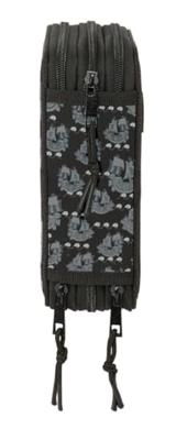 Driedubbele Pennenzak One Piece Pirates Zwart 12,5 x 19,5 x 5,5 cm 37 Onderdelen