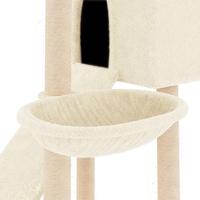 VidaXL Kattenmeubel met sisal krabpalen 153 cm crèmekleurig - thumbnail