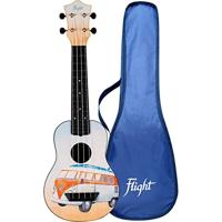 Flight Travel Series TUS25 Bus sopraan travel ukelele met gigbag - thumbnail