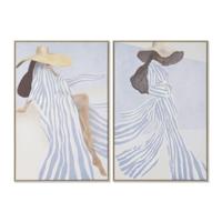 Schilderij Home ESPRIT Blauw Wit Mediterrane (2 Stuks) - thumbnail