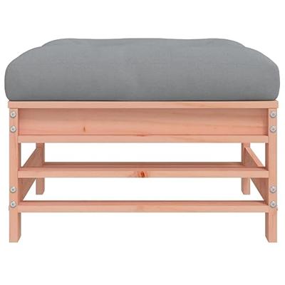 Tuinvoetenbank met kussen massief douglashout