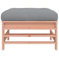 Tuinvoetenbank met kussen massief douglashout - thumbnail