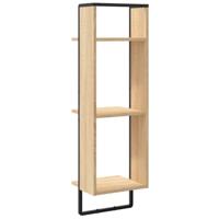 Wandrek 3-laags 30x25x100 cm bewerkt hout sonoma eikenkleurig - thumbnail