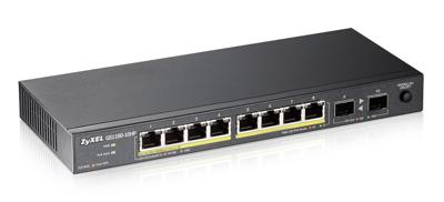 Zyxel 10-poorts Gigabit Unmanaged PoE+ Switch [8-poorts met 130 Watt budget] - Zonder ventilator [GS1100-10HP]
