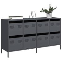 Dressoir 135x39x73,5 cm koudgewalst staal antracietkleurig - thumbnail