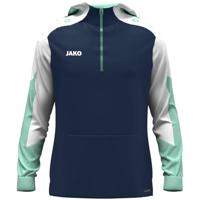 JAKO 6770 Sweater Met Kap Dynamic - Marine/Wit/Munt - L - thumbnail