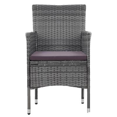 5-delige Tuinset poly rattan grijs - thumbnail