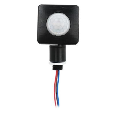 Automatische beveiliging PIR infrarood bewegings sensor detector muur spots schakelaar grootte: 12mm (zwart)
