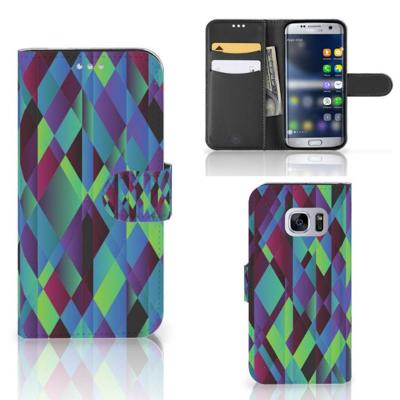 Samsung Galaxy S7 | Book Case | Abstract Green Blue