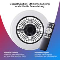 Brilliant Zwarte ventilatorBadria met RGB functie - G60040/06 - thumbnail