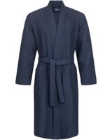 Morgenstern Morgenstern badjas Luca wafelstof Kimono 120cm Navy XL - thumbnail