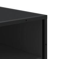 Schoenenrek 48x38x97,5 cm bewerkt hout zwart - thumbnail