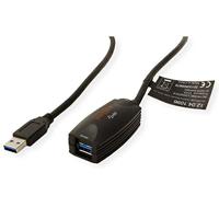 ROLINE USB 3.2 Gen 1 Actieve Repeater kabel, zwart, 5 m - thumbnail