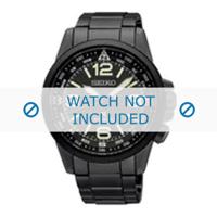 Horlogeband Seiko 4R35-01N0 / SRPA73K1 / M0FP71BN0 Staal Zwart 21mm - thumbnail