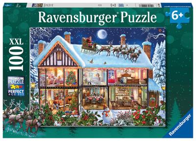 Ravensburger puzzel 100 stukjes Kerstfeest thuis