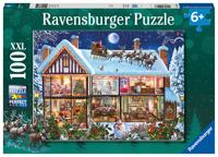 Ravensburger puzzel 100 stukjes Kerstfeest thuis - thumbnail