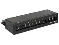 Delock 43339 Keystone desktop-patchpaneel 12-poorts zwart - thumbnail