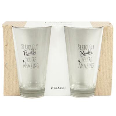 Dutch Rose longdrinkglazen 330 ml set 2 stuks | 8 stuks