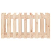 Plantenbak verhoogd met hekontwerp 100x50x50 cm grenenhout - thumbnail