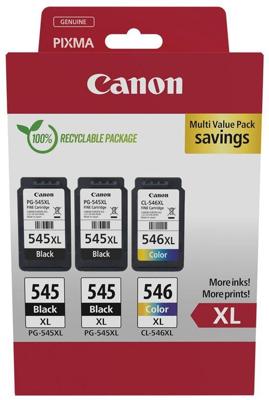Canon Inktcartridge PG-545XL x2 /CL-546XL Multi Pack Origineel Triple Zwart, Kleur 8286B013