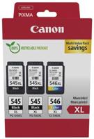 Canon Inktcartridge PG-545XL x2 /CL-546XL Multi Pack Origineel Triple Zwart, Kleur 8286B013 - thumbnail