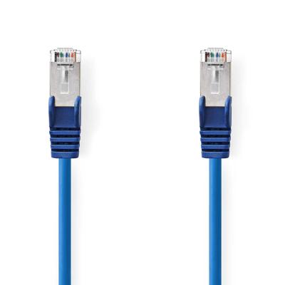 Nedis CAT5e Netwerkkabel | SF/UTP | RJ45 Male | RJ45 Male | 10.0 m | Rond | PVC | Blauw | Label - CCGL85121BU100