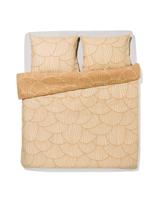 HEMA Dekbedovertrek 240x200/220cm zacht katoen schelpen zand (beige) - thumbnail
