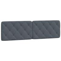 Hoofdbordkussen 180 cm fluweel donkergrijs - thumbnail