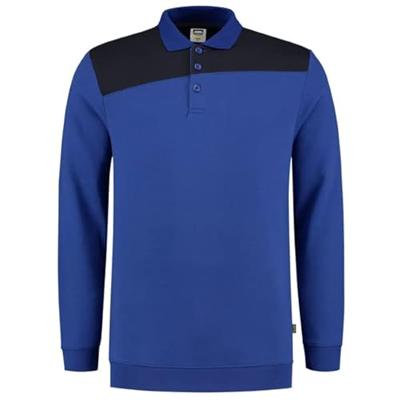 Tricorp polosweater - Bicolor Naden - marine blauw/koningsblauw - maat S