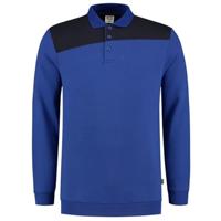 Tricorp polosweater - Bicolor Naden - marine blauw/koningsblauw - maat S - thumbnail