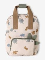 Rugzak voor de kleuterschool voor jongens met dinosaurusprint vanille - thumbnail