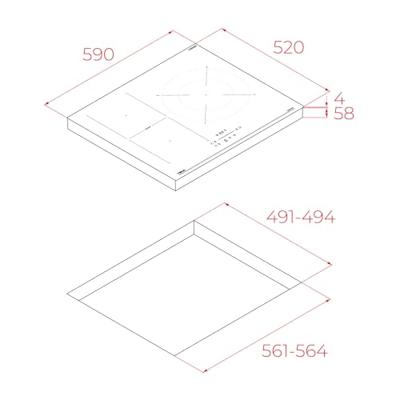 Inductiekookplaat Teka IBF63210SSMBK 60 cm