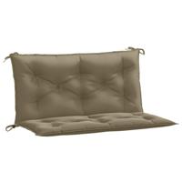 Tuinbankkussens 2 st 100x50x7 cm stof gemleerd taupe - thumbnail