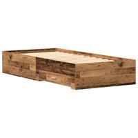 Bedframe met lades met lade Oud hout 90 x 190 cm Bewerkt hout - thumbnail