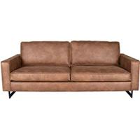 LABEL51 Bank 'Arezzo', Leer, 3-zits, kleur Cognac - thumbnail