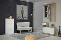 Schoenenrek FMD Wit 58,5 x 104,5 x 17 cm - thumbnail